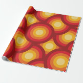 Muster der geometrischen Groovy Circles des Retro  Geschenkpapier (Ungerollt)