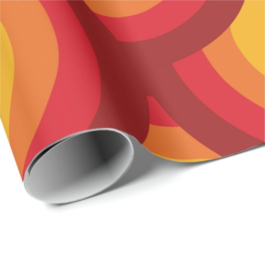 Muster der geometrischen Groovy Circles des Retro  Geschenkpapier (Rolleneckpunkt)