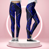 Muster der geometrischen Leuchtlinie für Abstrakte Leggings