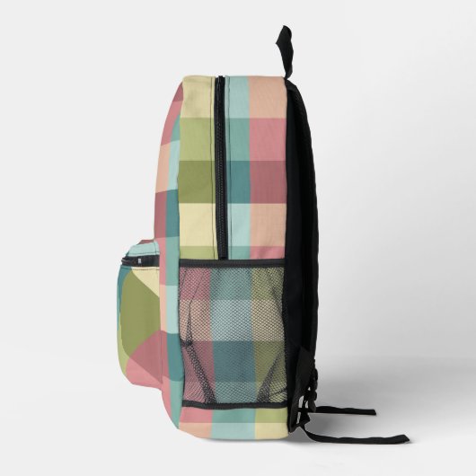 Muster der geometrischen Quadrate der Frühjahrsfar Bedruckter Rucksack (Rechts)