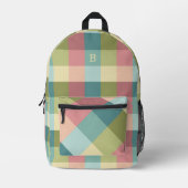 Muster der geometrischen Quadrate der Frühjahrsfar Bedruckter Rucksack (Vorderseite)