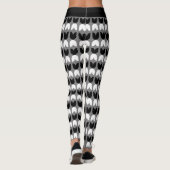 Muster der geometrischen schwarzen Grautulpen Leggings (Rückseite)