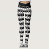 Muster der geometrischen schwarzen Grautulpen Leggings (Vorderseite)