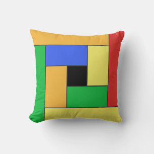 Muster der geometrischen Tiles-Ebene ver10 Gewinde Kissen