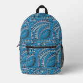 Muster der geschwungenen Klaviertasten Bedruckter Rucksack (Vorderseite)