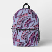 Muster der geschwungenen Klaviertasten Bedruckter Rucksack (Vorderseite)