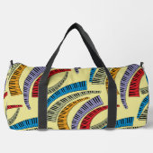 Muster der geschwungenen Klaviertasten Duffle Bag (Vorderseite)