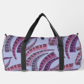 Muster der geschwungenen Klaviertasten Duffle Bag (Rückseite)