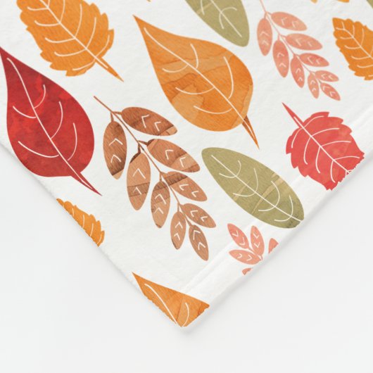 Muster der gestrichenen Herbstleaves Fleecedecke (Ecke)