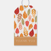 Muster der gestrichenen Herbstleaves Geschenkanhänger (Rückseite)