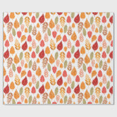 Muster der gestrichenen Herbstleaves Geschenkpapier (Flach)