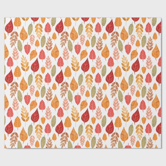 Muster der gestrichenen Herbstleaves Geschenkpapier (Flach)