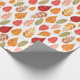 Muster der gestrichenen Herbstleaves Geschenkpapier