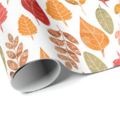 Muster der gestrichenen Herbstleaves Geschenkpapier (Rolleneckpunkt)