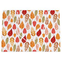 Muster der gestrichenen Herbstleaves Große Geschenktüte