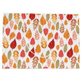 Muster der gestrichenen Herbstleaves Große Geschenktüte (Rückseite)