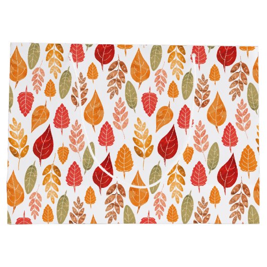 Muster der gestrichenen Herbstleaves Große Geschenktüte (Rückseite)