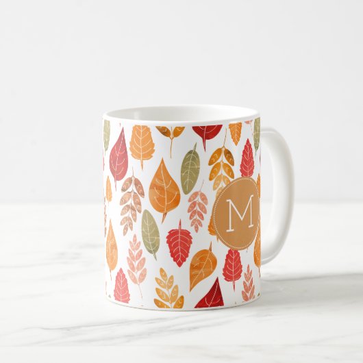 Muster der gestrichenen Herbstleaves Kaffeetasse (VorderseiteRechts)