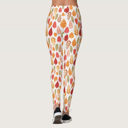 Muster der gestrichenen Herbstleaves Leggings (Rückseite)