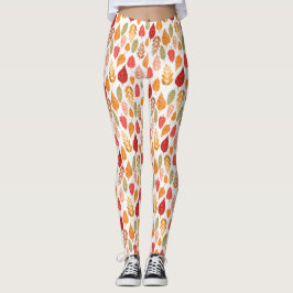 Muster der gestrichenen Herbstleaves Leggings