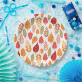 Muster der gestrichenen Herbstleaves Pappteller (Party)