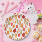 Muster der gestrichenen Herbstleaves Pappteller (Party)