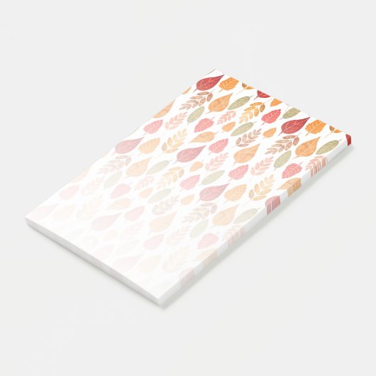 Muster der gestrichenen Herbstleaves Post-it Klebezettel (angewinkelt)