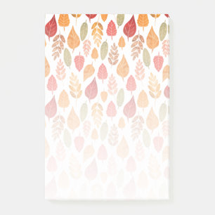 Muster der gestrichenen Herbstleaves Post-it Klebezettel