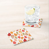 Muster der gestrichenen Herbstleaves Rechteckiger Pappuntersetzer (Vor Ort)