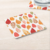 Muster der gestrichenen Herbstleaves Rechteckiger Pappuntersetzer (angewinkelt)