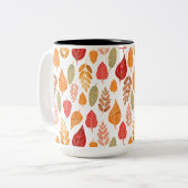 Muster der gestrichenen Herbstleaves Zweifarbige Tasse (Vorderseite Links)