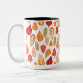 Muster der gestrichenen Herbstleaves Zweifarbige Tasse (Links)