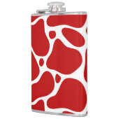 Muster der Giraffe in den Farben Rot und Weiß Flachmann (Links)