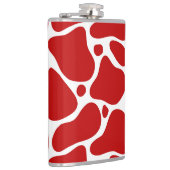 Muster der Giraffe in den Farben Rot und Weiß Flachmann (Rechts)