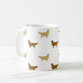 Muster der Golden Retriever Silhouette Kaffeetasse (Vorderseite Links)