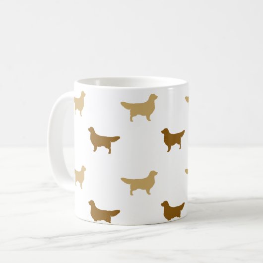 Muster der Golden Retriever Silhouette Kaffeetasse (Vorderseite Links)