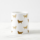 Muster der Golden Retriever Silhouette Kaffeetasse (Mittel)