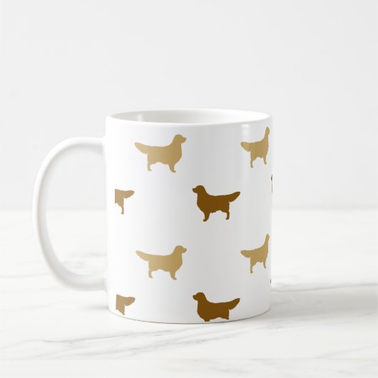 Muster der Golden Retriever Silhouette Kaffeetasse (Links)