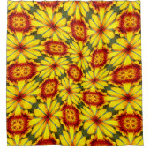 Muster der goldenen Blume Duschvorhang (Vorderseite)