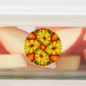 Muster der goldenen Blume Etiketten (Befestigt)