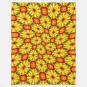 Muster der goldenen Blume Fleecedecke (Vorderseite)