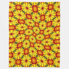 Muster der goldenen Blume Fleecedecke