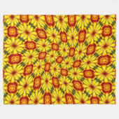 Muster der goldenen Blume Fleecedecke (Vorderseite (Horizontal))