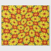 Muster der goldenen Blume Geschenkpapier (Flach)