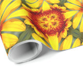 Muster der goldenen Blume Geschenkpapier (Rolleneckpunkt)