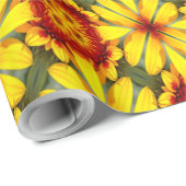 Muster der goldenen Blume Geschenkpapier (Rolleneckpunkt)