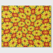 Muster der goldenen Blume Geschenkpapier (Flach)