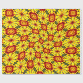 Muster der goldenen Blume Geschenkpapier (Flach)