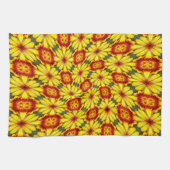 Muster der goldenen Blume Geschirrtuch (Horizontal)