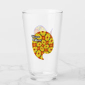 Muster der goldenen Blume Glas (Rückseite)